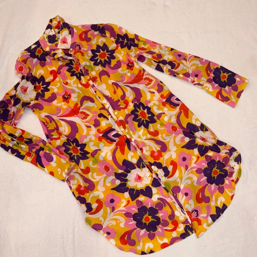 J. Crew Multicolor Floral Shirt - Picture 1 of 8